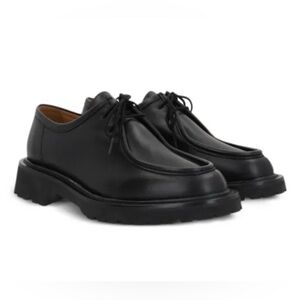 LEGRES smooth leather lace-up shoes